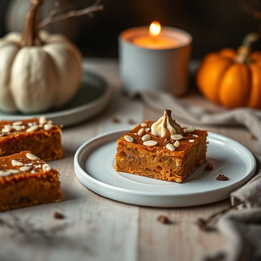 Best Pumpkin Bars Recipe for Cozy Nights 1 Pumpkin Bars — freshly made pumpkin bars dish styled with herbs, perfect for meal prep. A warm and inviting recipe image ideal for Pinterest inspiration.