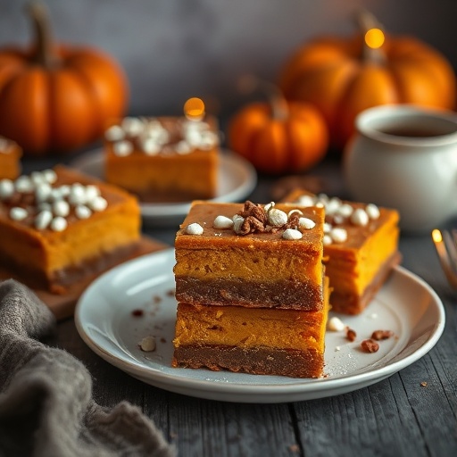 Easy Pumpkin Bars Recipe for Weeknight Dinners 1 Pumpkin Bars — freshly made pumpkin bars dish styled with herbs, perfect for weeknight dinners. A warm and inviting recipe image ideal for Pinterest inspiration.
