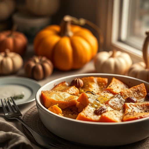 Easy Pumpkin Casserole Recipe for Weeknight Dinners 1 Pumpkin Casserole — freshly made pumpkin casserole dish styled with herbs, perfect for meal prep. A warm and inviting recipe image ideal for Pinterest inspiration.