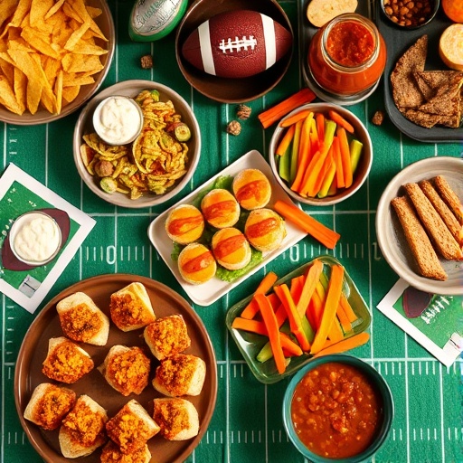 Epic Super Bowl Party Food Ideas: Easy & Crowd-Pleasing Recipes for Game Day! 1 A vibrant Super Bowl party food spread with nachos, buffalo chicken sliders, and a veggie platter.