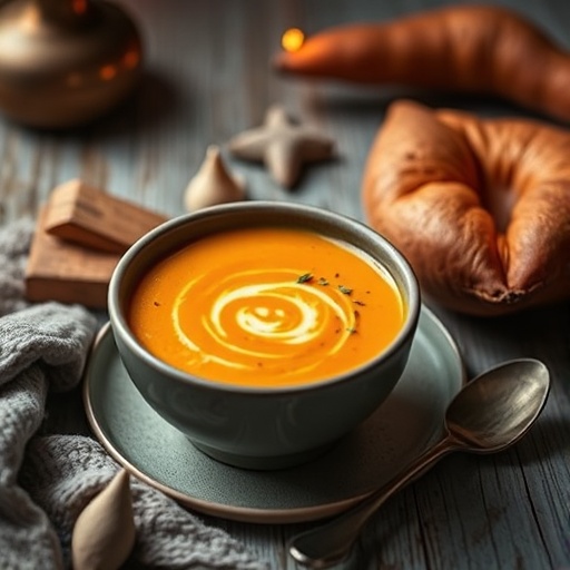 Healthy Sweet Potato Soup Recipe You’ll Love 1 Sweet Potato Soup — freshly made sweet potato soup dish styled with herbs, perfect for weeknight dinners. A warm and inviting recipe image ideal for Pinterest inspiration.