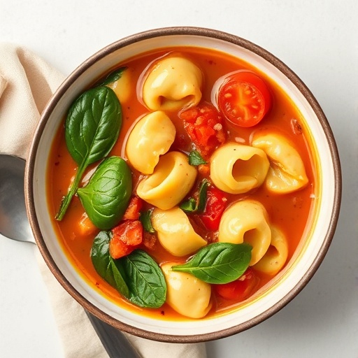 Italian Tortellini Soup with Vegetables