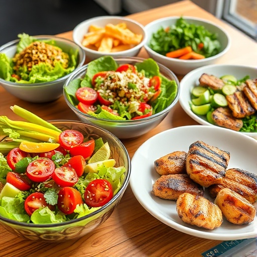 Quick Healthy Meals for Busy Days 1 Quick Healthy Meals — colorful salad bowls and grilled meats arranged for fast, fresh dinner inspiration.