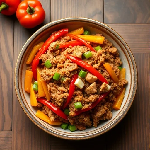 Ground Turkey Recipe: Healthy & Flavorful Meals 1 Close-up of a healthy ground turkey and vegetable stir-fry in a bowl, garnished with fresh herbs.