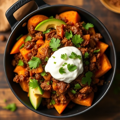 Southwest Beef Sweet Potato Skillet: Dinner Delight
