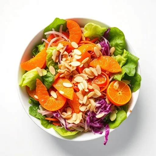 Asian Crunch Salad: Flavorful & Easy Recipe 1 Close-up of a colorful Asian Crunch Salad with fresh vegetables, crispy noodles, and a rich, savory dressing.